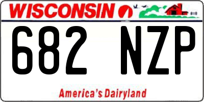WI license plate 682NZP