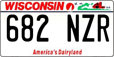 WI license plate 682NZR