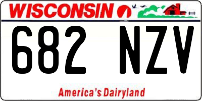 WI license plate 682NZV