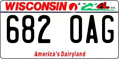WI license plate 682OAG