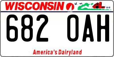 WI license plate 682OAH