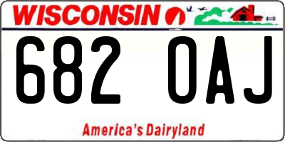 WI license plate 682OAJ