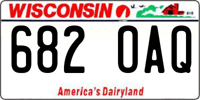 WI license plate 682OAQ