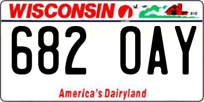 WI license plate 682OAY