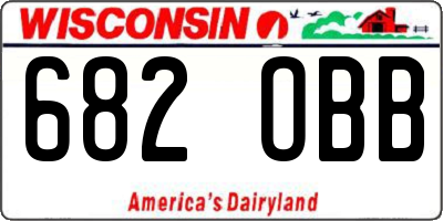 WI license plate 682OBB