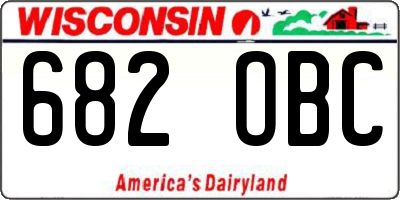 WI license plate 682OBC