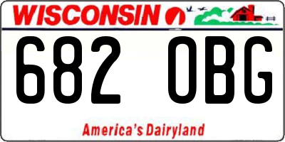 WI license plate 682OBG