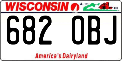 WI license plate 682OBJ
