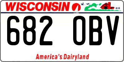 WI license plate 682OBV