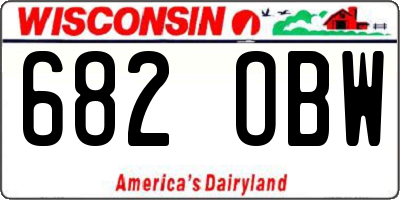 WI license plate 682OBW