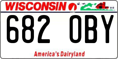 WI license plate 682OBY