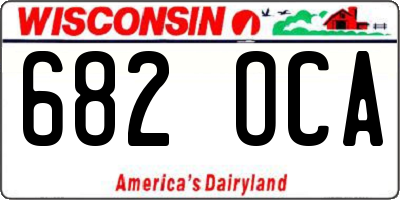 WI license plate 682OCA