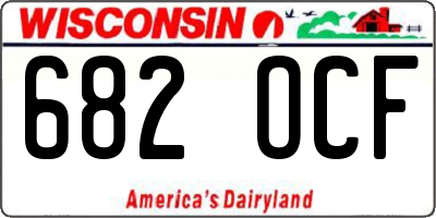 WI license plate 682OCF
