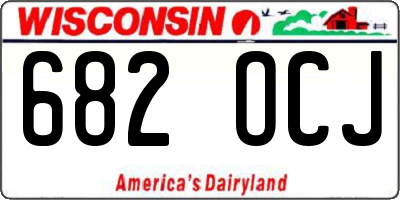 WI license plate 682OCJ