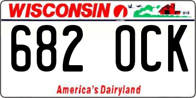 WI license plate 682OCK
