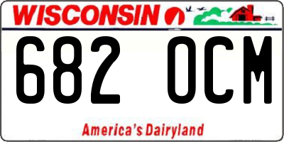 WI license plate 682OCM