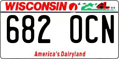 WI license plate 682OCN