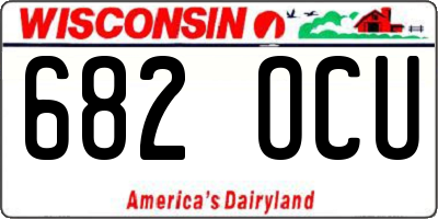 WI license plate 682OCU