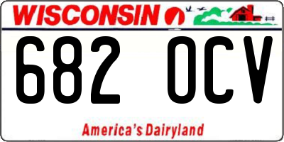 WI license plate 682OCV