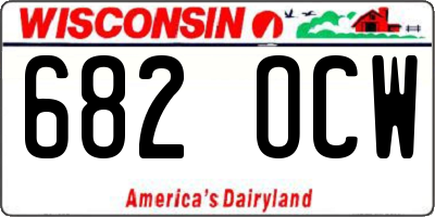 WI license plate 682OCW