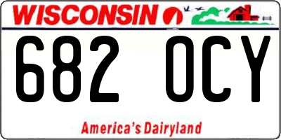WI license plate 682OCY