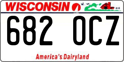 WI license plate 682OCZ