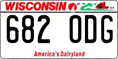 WI license plate 682ODG