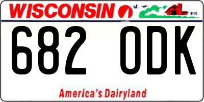WI license plate 682ODK