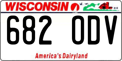 WI license plate 682ODV