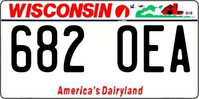 WI license plate 682OEA