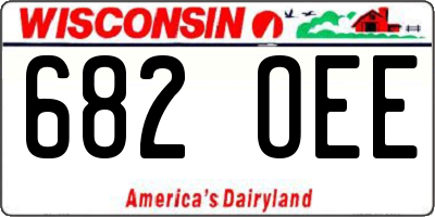 WI license plate 682OEE
