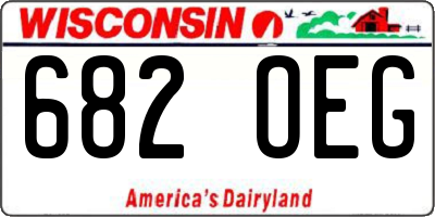 WI license plate 682OEG