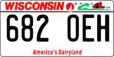 WI license plate 682OEH