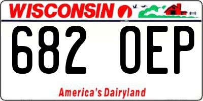 WI license plate 682OEP