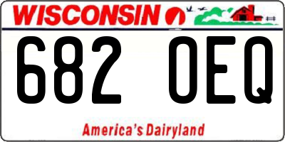 WI license plate 682OEQ