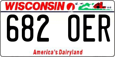 WI license plate 682OER