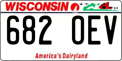WI license plate 682OEV