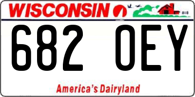 WI license plate 682OEY