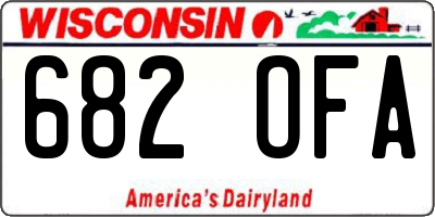 WI license plate 682OFA
