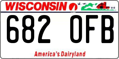 WI license plate 682OFB