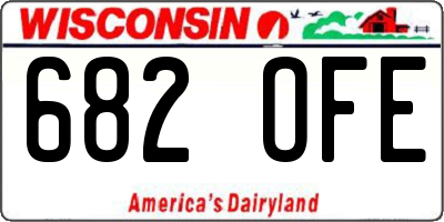 WI license plate 682OFE