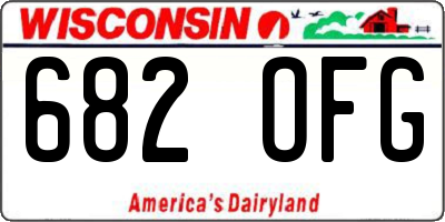 WI license plate 682OFG