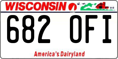 WI license plate 682OFI
