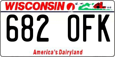 WI license plate 682OFK