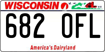 WI license plate 682OFL