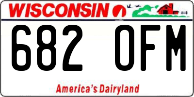 WI license plate 682OFM