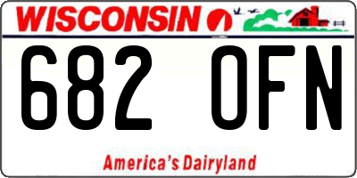 WI license plate 682OFN