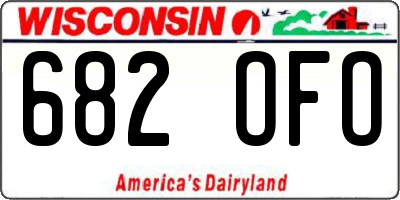 WI license plate 682OFO