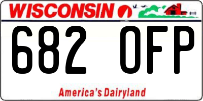 WI license plate 682OFP
