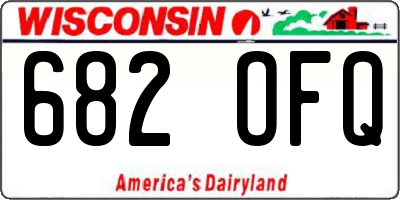 WI license plate 682OFQ
